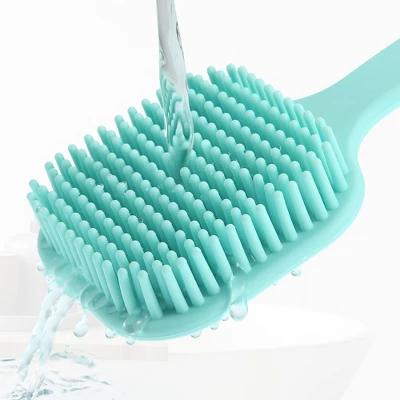 Unique Bargains Soft Silicone Bath Brush Non-Slip Back Scrubber With Long Handle For Men And Women 4 Unique Bargains Soft Silicone Bath Brush Non-Slip Back Scrubber With Long Handle For Men And Women - Image 2