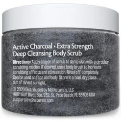 Charcoal Body Scrub, Exfoliating Body Scrub, M3 Naturals, 12oz -Body Care Shop GUEST 0e4eb0ad c9a9 49f5 af7a c6e26abe965b