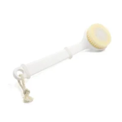 Unique Bargains Nylon Soft Bristle Plastic Curved Handlebar Back Brush Bath Shower Scrubber