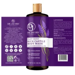 Dr Jacobs Naturals Rich Castile Lavender Body Wash Hypoallergenic Vegan Sulfate-Free Paraben-Free Dermatologist Recommended 32oz - Lavender -Body Care Shop GUEST 205e5f1b dc6c 4f8f 99ff d657c6a9fb60