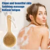 Unique Bargains Double Sided Bath Brush Wood Back Scrubber With Handle For Shower Brown 1 Pcs -Body Care Shop GUEST 3b85cf4b 016a 426a b9cf 14b79272417e