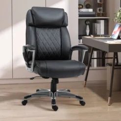 Vinsetto High Back 6-Point Massage Home Office Chair, Swivel Faux Leather Task Chair With Headrest, And Padded Armrests, Black -Body Care Shop GUEST 5352cdd1 1008 4c50 8bcd 3efc072f0d2b