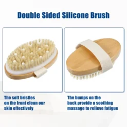 Unique Bargains Bath Brush Wood Back Scrubber For Shower For Wet Or Dry Brushing 4.9 Inches Brown 1 Pcs -Body Care Shop GUEST 58a321c2 cc6c 48d2 a2c5 1e3f26cb91ae