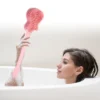 Unique Bargains Shower Back Long Handle Silicone Scrubber Bath Brush