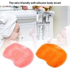 Unique Bargains Bath Massage Pad Back Scrubber Back Brush Exfoliate Feet Scrubber With Suction Cups TPR Pink Orange 2Pcs -Body Care Shop GUEST 62af3e82 0563 46f3 b95d 8a1032617595