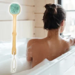 Unique Bargains Dual-Side Silicone Long Handle Bath Brush 1 Pc -Body Care Shop GUEST 6a6deb87 19f8 44d3 b002 210c0a42f102