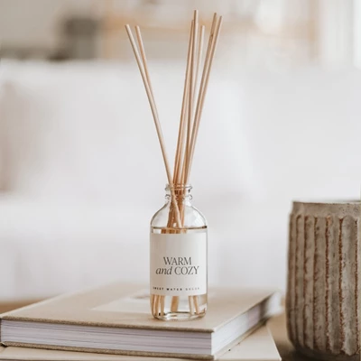 Sweet Water Decor Warm And Cozy Clear Reed Diffuser - 3.5oz 4 Sweet Water Decor Warm And Cozy Clear Reed Diffuser - 3.5oz - Image 2