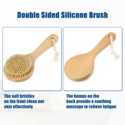Unique Bargains Double Sided Bath Brush Wood Back Scrubber With Handle For Shower Brown 1 Pcs -Body Care Shop GUEST 9f47bfa0 f2d0 45e5 9613 fbebe1e5c729