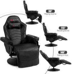 Costway Massage Gaming Recliner Reclining Racing Chair Swivel BlackGrayBlueRed Pink -Body Care Shop GUEST a7017385 798a 4dbc ac57 0215fdd2e195