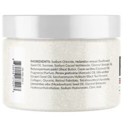 Probiotic Body Scrub With Kombucha, Collagen, Sea Salt & Sugar, Exfoliate Hydrate & Polish Skin, Pure Biology, 12oz