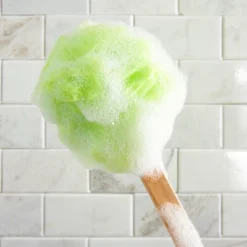 Juvale 4 Pack Back Scrubber For Shower With Long Handle, Loofah On A Stick For Exfoliating, 4 Assorted Colors, 16 In