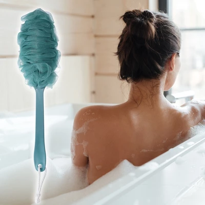 Unique Bargains Body Bath Brush Back Scrubber Loofah Shower With Long Handle For Skin Exfoliating PP Mesh 1 Pcs 6 Unique Bargains Body Bath Brush Back Scrubber Loofah Shower With Long Handle For Skin Exfoliating PP Mesh 1 Pcs - Image 4