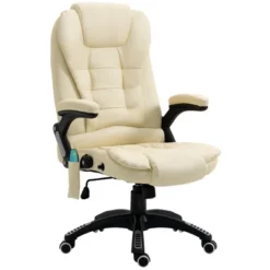 HOMCOM High Back Executive Massage Office Chair With 6 Point Vibration, 5 Modes, Faux Leather Heated Reclining Desk Chair -Body Care Shop GUEST df479921 da7a 4263 a770 da0a01a69df6