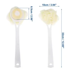 Unique Bargains Back Scrubber For Shower Bath Brush With Bristles And Loofah Shower With Long Handle For Skin Exfoliating Blue White 2pcs -Body Care Shop GUEST f2b57abc 3679 487b b805 d0c4970df5ea