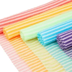 Okuna Outpost 10 Pack Extra Long Nylon Body Scrub Towel, Exfoliating Cloth (11.5 X 34.5 In, Assorted Colors) -Body Care Shop GUEST fce2d86b 5ad6 4da7 a91c a0666b3c6df0